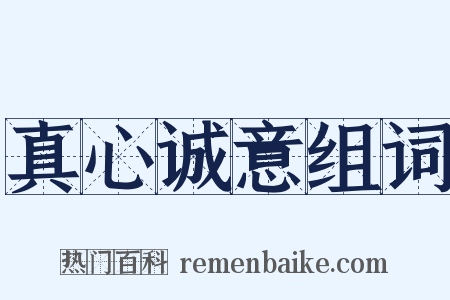 真心诚意组词是什么意思的图片